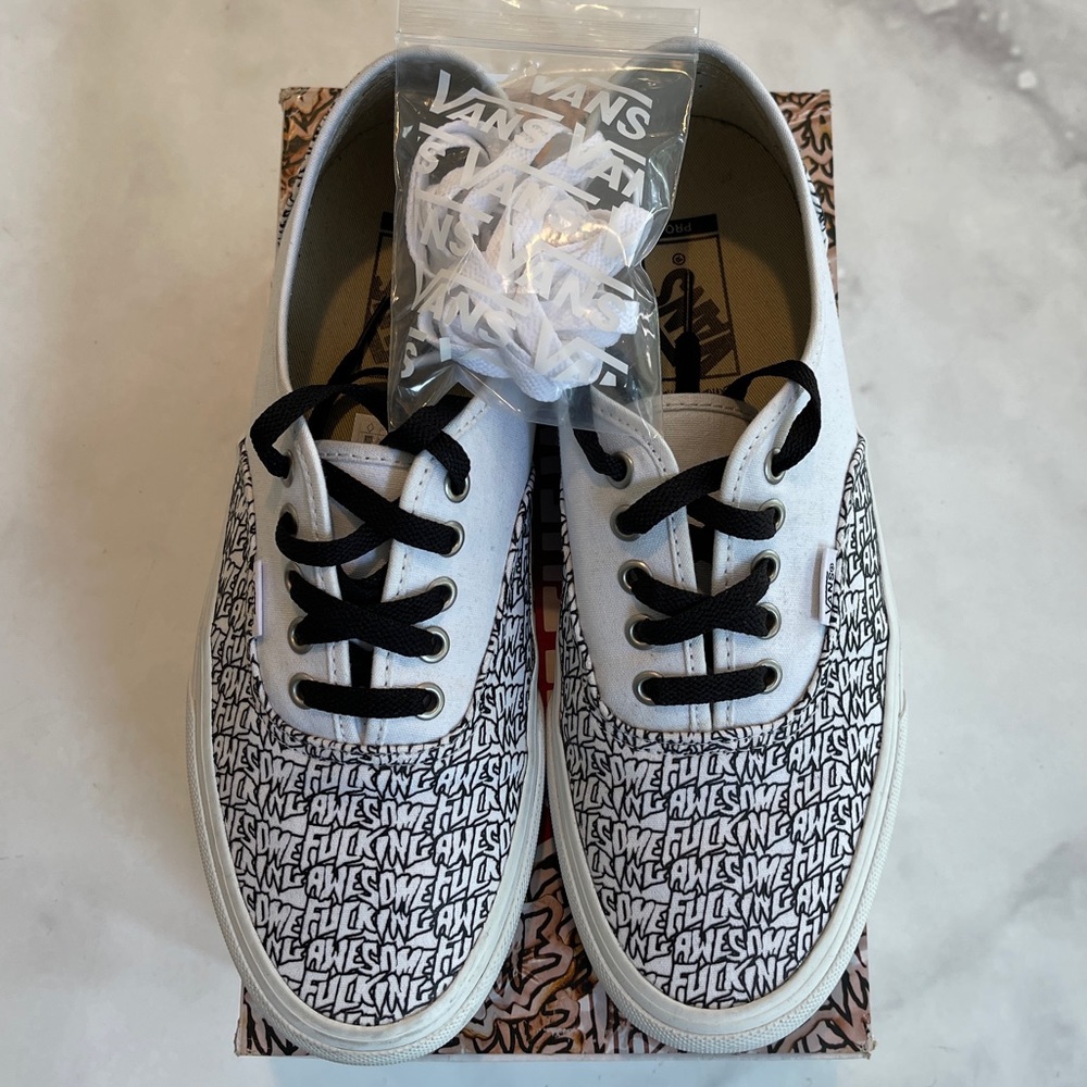 Fucking Awesome (FA) x Vans Authentic Pro White Size 9M Lightly Worn